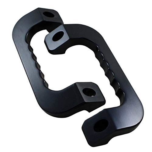 200系 ハイエース 社外 アルミ製 アシストグリップ フロント用 左右セット 1-6型 ブラック