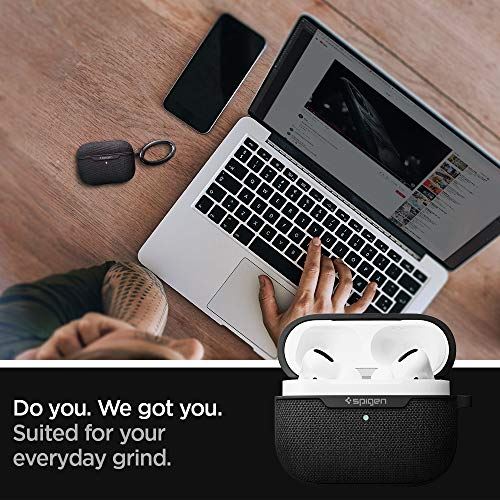 【Spigen】 Apple AirPods Pro ケース カバー カラビナ リング 付き 収納ケース 衝...