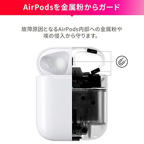 ��elago�� AirPods with Wireless Charging Case �б� �����ȥ����� ��°ʴ �����ɻ� �ɿ� ���������꡼ 18K�����ƥ��� �᥿��å��ץ졼�� 2���å� [ AirPods 2 ��2���� �������ݥå�2 �б� ] DUST GUARD ���������졼 AirPods2