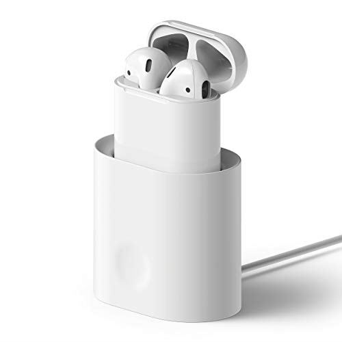 elago AirPods 対応 充電 スタンド シリコン 製 シンプル 充電 スタンド 充電ドック アクセサリー CHARGING STATION Apple AirPods1 / AirPods2 Wireless Charging Case 対応 エアーポッズ ホワイト