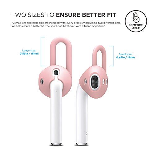 elago AirPods �б� ���䡼�ԡ��� ��ɻ� ���������꡼ ����ե��� ���С� ���䡼�եå� ����ۥ� �ۥ���� 2���å� ��S������/L�������� EAR PADS [ Apple AirPods1 / AirPods2 Wireless Charging Case �б� �������ݥå� ] ��֥꡼�ԥ�