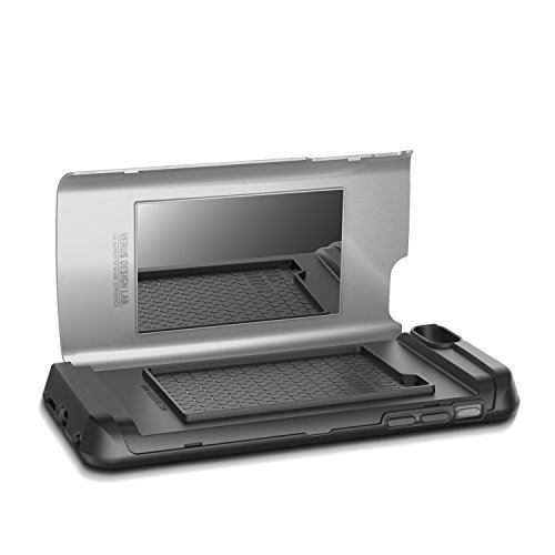 【VRS】 iPhone6s Plus / iPhone6 Plus 対応 ケース カード 収納 Damda Veil 背面 カードケース/ミラー 耐衝撃 衝撃 吸収 カバー 鏡付 [ アイフォン 6s プラス / 6 プラス 専用 ] ライトシルバー