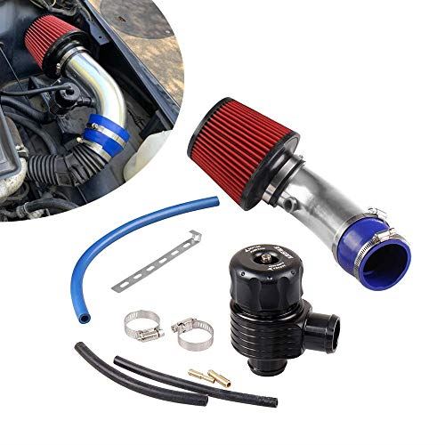 Ruien 76mm口径 アルミ製エアインテークパイプ エアクリーナー付属 吸気効率UP コンパクト 自動車用 汎..