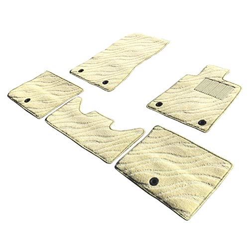 フェニーチェ カーマット フロアマット 国内生産 (トヨタ クラウン クラウンハイブリッド 220系 / 2WD) AT車 ウェーブベージュ 滑り止め形状 ずれにくい 車用 マット (車用品専門店)