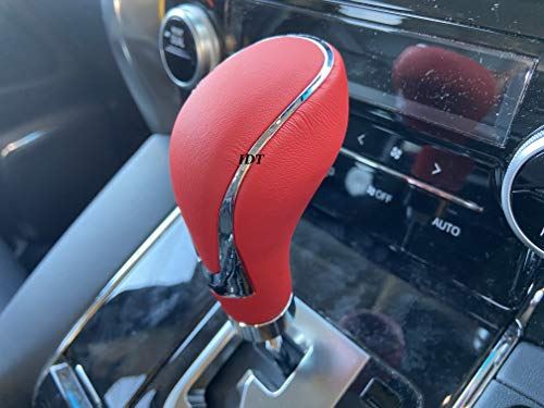 ミニウエス付 30系 アルファード ヴェルファイア レザー メッキ シフトノブ 赤 簡単取り付け 内装 カス..