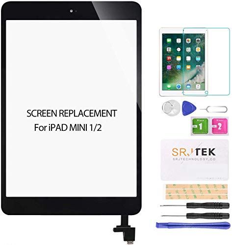 SRJTEK For iPad mini 1/2 A1432 A1454 A1455 A1489 A1490Cp̃^b`XN[fW^CU[XN[iAIC`bv+z[{^+Jz_[AیtB{HZbgitplȂAȂjubN