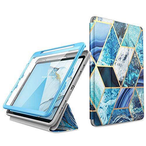 i-Blason iPad  New 2020/2019/2018/2017 ѥå  ɼ Apple Pencilڥ󥰤ȥ磻쥹ŵǽб ޡ֥ (iPad Air4 10.9(2020ȯ), ֥롼)