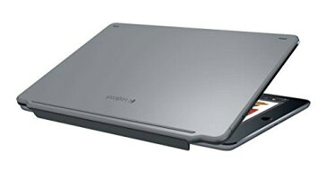 LOGICOOL ウルトラスリム マグネットクリップ キーボードカバー for iPad Air 2 スペースグレー iK1061SG