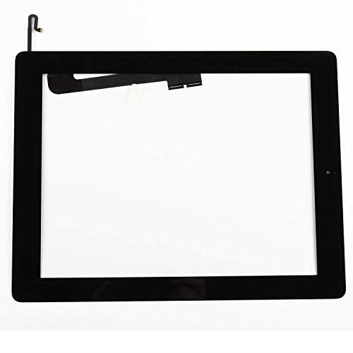 SRJTEK For ipad 4 9.7" A1458 A1459 A1460 タッチスクリーンの交換部品 フロントパネル、ガラスアセンブリ修理部品+ホームボタン+強化ガラス（LCD、指示なし）ブラック tmb-store-10084357 T.M.Bストア サンプル画像2