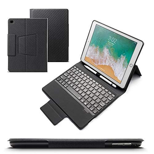 yPCATECz iPad 9.7 5/6 Air2/Air1p P[XtBluetooth L[{[h yz_[[ TPUP[X X^hJo[ Sʕی y G芴 Ή^ (iPad 9.7, ubN)