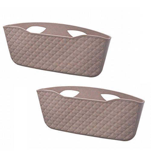 (Anotogaster) 車内 隙間 落下防止 シート サイド 2way 後部席 フック 引っ掛け 収納 物入れ 2個セット(ベージュ)