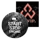 ALWIP(アルウィップ)【トヨタ・スバル・ダイハツ対応】リアルカーボン製スターターボタン スタートボタンカバー (カーボン2)(2)