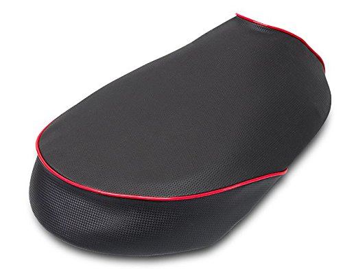 国産品 厚手合皮素材！ TODAY（トゥディ）専用設計シートカバー 取り付け簡単 被せるだけの口ゴム式 AF61/AF67 ホンダ トゥデイ (ブラック/カーボン/レッドP)