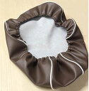 国産品 厚手合皮素材! ホンダ ジョルノ 専用設計シートカバー 取り付け簡単 被せるだけの口ゴム式 GIORNO (ブラウン/ホワイトパイピング) AF77-B...