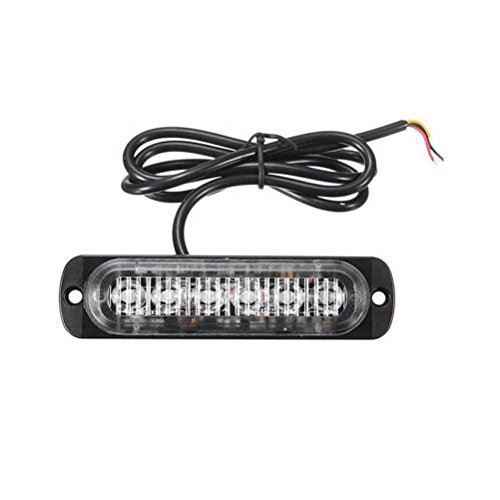 VORCOOL 18W 12-24V 6LED 緊急用ストロボライト 緊急用ランプ トラックルーフトップストロボ ライトバー (赤とブルー)