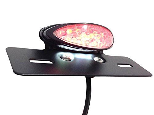 (nakira) 強力発光！ 汎用 LED テールランプ ブラック　クリアレンズ