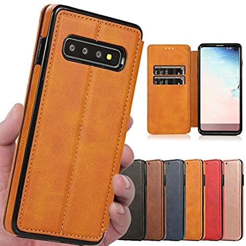 Galaxy S10 docomo SC-03L / au SCV41 ケース Galaxy S10 ケース 手帳型 SC03L ケース 手帳 SC-03Lカバー SCV41ケース サムスン ギャラクシー S10 ケース スマホケース case_iCoverCase_ 内蔵 マグネット カード入れ スタンド機能 落ち着いた色 軽量 レトロ ライトブラウン