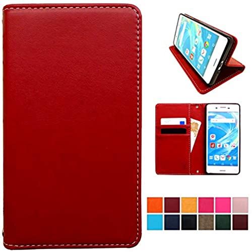 F-06F らくらくスマートフォン3 ちょっと上質なカラー 手帳型 ケース カバー F-06Fケース F-06Fカバー F06F らくらくスマートフォン 3 らくらくフォン F06Fケース F06Fカバー スマホケース スマホカバー 手帳 手帳型ケース 手帳型カバー [黒TPU] ちょっと上質なカラー レッド