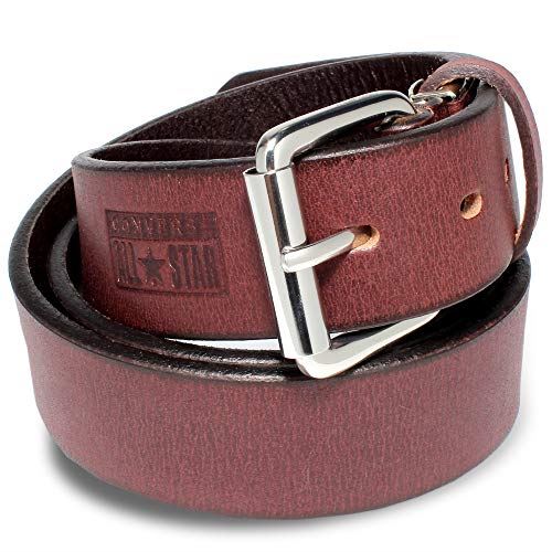 CONVERS(コンバース） 35mm メンズ グレインレザー 本革 牛吟一枚革 カジュアルベルト CVB-4092 ブラウン