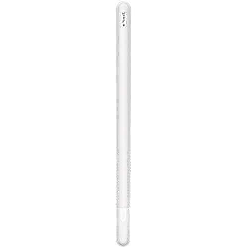 FRTMA 相互運用性Apple Pencilス（第2世代）フルレザーペンシルケースシリコンノンスリップグリップハンドル + ペン先カバ−（2個）、iPad Pro 12.9