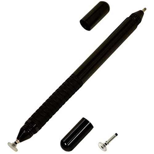 ラスタバナナ スマホ タブレット 静電式タッチペン クリアディスク ボールペン付き ペン先が見える ブラック RTP02BK