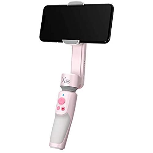 ZHIYUN Smooth-XS スマホジンバル セット スタビライザー 折りたたみ式 電動 自撮り棒 260mm伸縮 249g 手ブレ防止 トラッキングモーション遅延撮影 (ピンク)