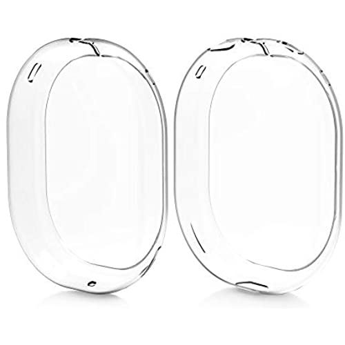 kwmobile ヘッドホン 保護ケース 対応: Apple AirPods Max クリスタル TPU パッドカバー 耐衝撃 透明