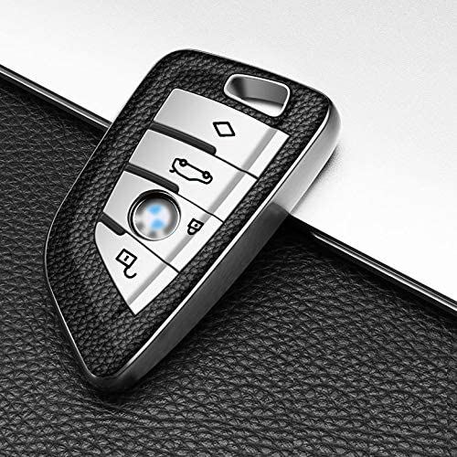 ONTTO BMW スマート キーケース キーカバー キーホルダー オシャレ 手触りいい 高級 X1 F48 X 5 F15 X 6 F16 2シリーズ 218i 220i 225i 240i M235i F22 F23 F45 F46 ... シルバー