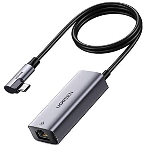 UGREEN USB-C 有線LANアダプター 2in1 RJ45 1000Mbps超高速 USB-C給電ポート付き PD急速充電 100Wまで対応 L字 1.2mケーブル MacBook iPad pro タブレット スマホに対応 ドライバ不要 ...