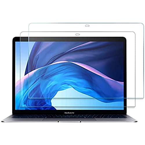 ProCase ガラスフィルム MacBook Pro/Air 13インチ, [2枚入] 液晶保護 強化ガラス フィルム M1モデル対応 指紋防止