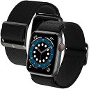 Spigen Apple Watch バンド 44mm 42mm コンパチブル ファブリック ソロループ 一体型 軽量 速乾 スポーツバンド 柔軟 Apple Watch 全Series用 バンド調整可 腕時計 時計バンド ライトフィット ... 44 / 42mm ブラック