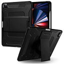 Spigen iPad Pro 12.9 ケース カバー 2021 衝撃吸収 耐衝撃 Apple Pencil 収納 スタンド 2重構造 耐久性 タフ・アーマー...