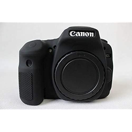 Canon キヤノン PEN EOS 80D カメラカバー シリコンケース シリコンカバー カメラケース 撮影ケース ライナーケース カメラホルダー、Koowl製作、外観が上品で、超薄型、品質に優れており、耐震・耐衝撃・耐磨耗性が高い (ブラック)