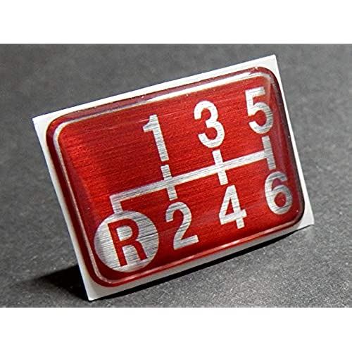 Tuningfan シフトパターン エンブレム レッド 左下R 6速MT車用 レンジャー フォワード コンドル 赤 SPE..
