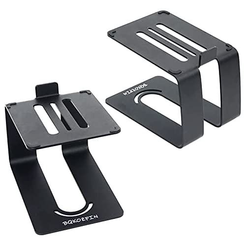 BQKOZFIN [2台1組] デスクトップスピーカースタンド ペア 小型 スピーカー台・スタンド 卓上 モニタースピーカースタンド ブラック