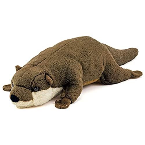 カロラータ コツメカワウソ ぬいぐるみ 動物 (ねそべりシリーズ) 9cm×7.5cm×30cm