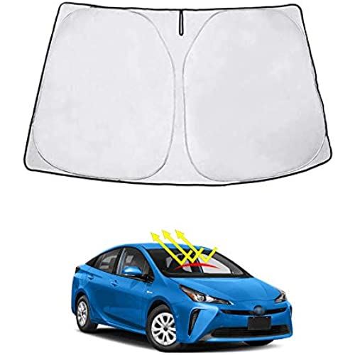 LEXLEYS トヨタ 新型プリウス(含PHV) 50系 改良専用 フロント サンシェード PRIUS 遮光 カーテン シェード 日よけ 車 ワンタッチ 窓 ガラス カバー セット 車中泊 グッズ ドレスアップパーツ カーシェード カスタム パーツ アクセサリー 内装 パーツ【】