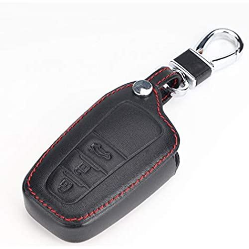 【BKY】トヨタ TOYOTA車用 高級 レザー キーケース クラウン 新型カムリ CHR 新型RAV4 50系プリウス ランドクルーザープラド適用 (ブラック3ボタン)