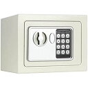 Jssmst(ジェスマット) 保管庫 簡易金庫 ミニ金庫 電子金庫 テンキー式 小型 家庭用 壁付け対応 緊急キー2本 23*17*17cm(白)