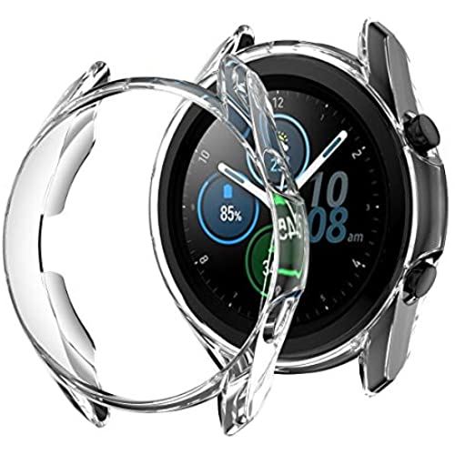 Samsung Galaxy Watch 3 45mm ケース ソフトケース【ELMK】全面保護 耐衝撃 高透過率 柔らかい 脱着簡単 TPU ウオッチ 保護ケース 超薄型 カバー Galaxy Watch 3 45mm バンパー 対応（クリア）