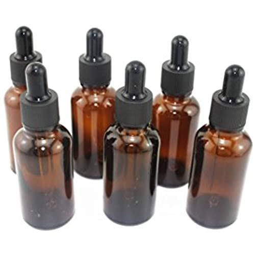 naissant スポイト遮光瓶 30ml 6本セット ガラス製 アロマオイル エッセンシャルオイル 保存用 (ブラウン)