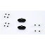naissant 【2セット】 初代 ファミコン に適合 ゴム コントローラー ボタン 用 接点 スイッチ 交換 部品 パーツ