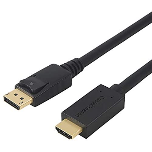 ANeBu(DP1.2)DP to HDMI,CableCreation DisplayPort to HDMIϊP[uDP to HDMI 4K X 2K & 3D I[fBI/rfI EyefinityZp}`XN[Ή1.8 ... DP TO HDMI (Black)