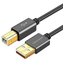USBプリンターケーブル, CableCreation USB 2.0 A (オス) to Type B (オス) スキャナーケーブル HP、Cannon、Brother、Epson、Dell、Xerox、Samsungなど対応 ... 5ft(2)