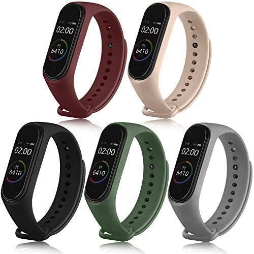 Vancle コンパチブル Xiaomi Mi Band 4 / Mi Band 3 バンド 交換ベルト コンパチブル シャオミ スマートバンド 柔らかいシリコン製 (5色-B)
