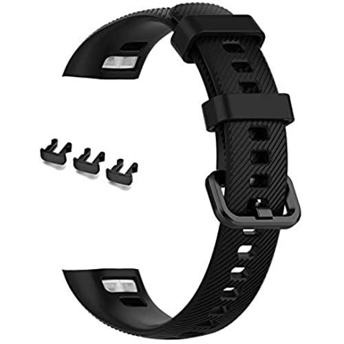 HUAWEI Honor Band 5用 バンド スマートウォッチバンド Sooyeeh シリコン製 ストラップ 交換バンド 柔らかい スポーツ 交換用ベルト 耐衝撃 防汗(ブラック) HUAWEI Honor Band 5用 バンド スマートウォッチバンド Sooyeeh シリコン製 ストラップ 交換バンド 柔らかい スポーツ 交換用ベルト 耐衝撃 防汗(ブラック)