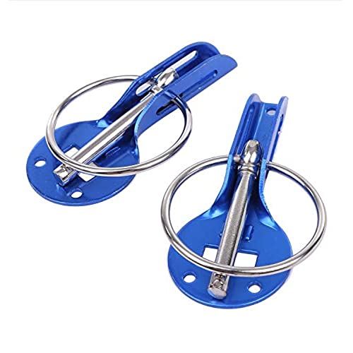 tomtask ボンネットピン クイックリリース クイックファスナー 汎用 エアロ パーツ バンパー ボンピン アルミ (ブルー)