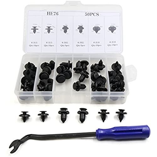 uxcell リベット クリップ ファスナー リテーナー リベットセット 3種類 トリム パネル リムーバー付き..