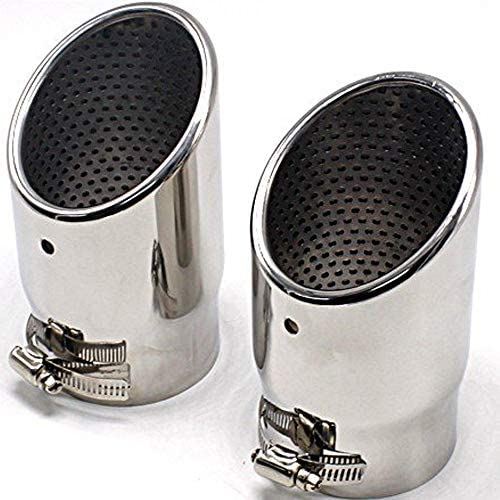 Wellvie マツダ CX5 CX-5 KE系 KF系 ステンレス マフラーカッター 2本セット シルバー シングルタイプ スラッシュカット パーツ カスタム 排気系