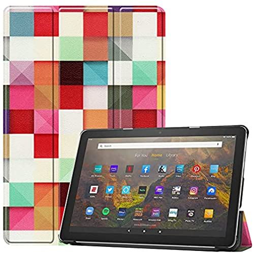 Gosento For Fire HD 10 Plus/HD 10 2021 P[X JOܔ^X^hP[X PUU[ Fire HD 10 Plus Jo[ (C-07 Color07